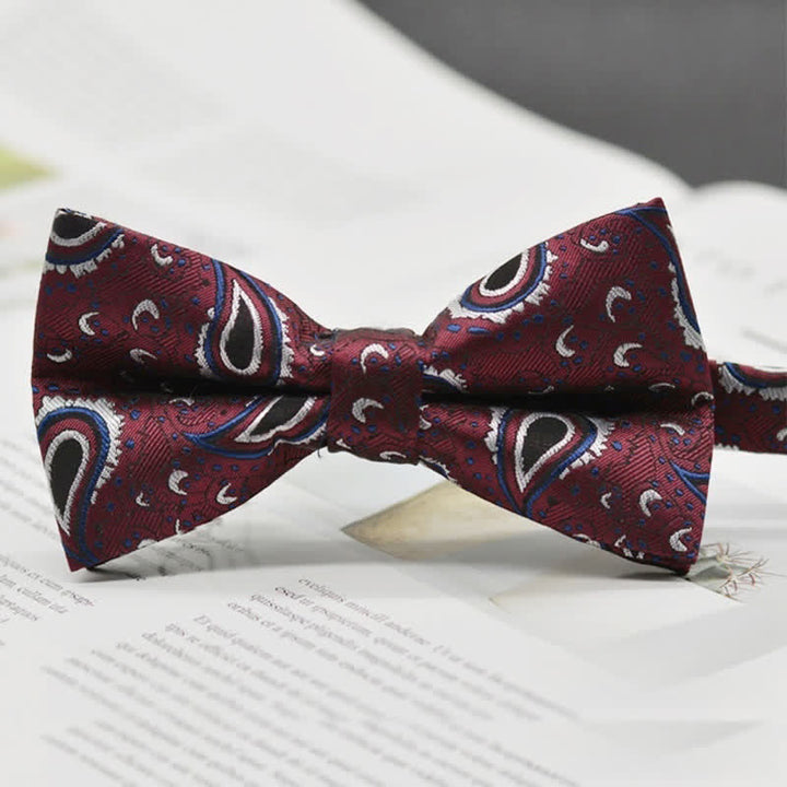Nœud papillon élégant pour homme à motif cachemire vintage