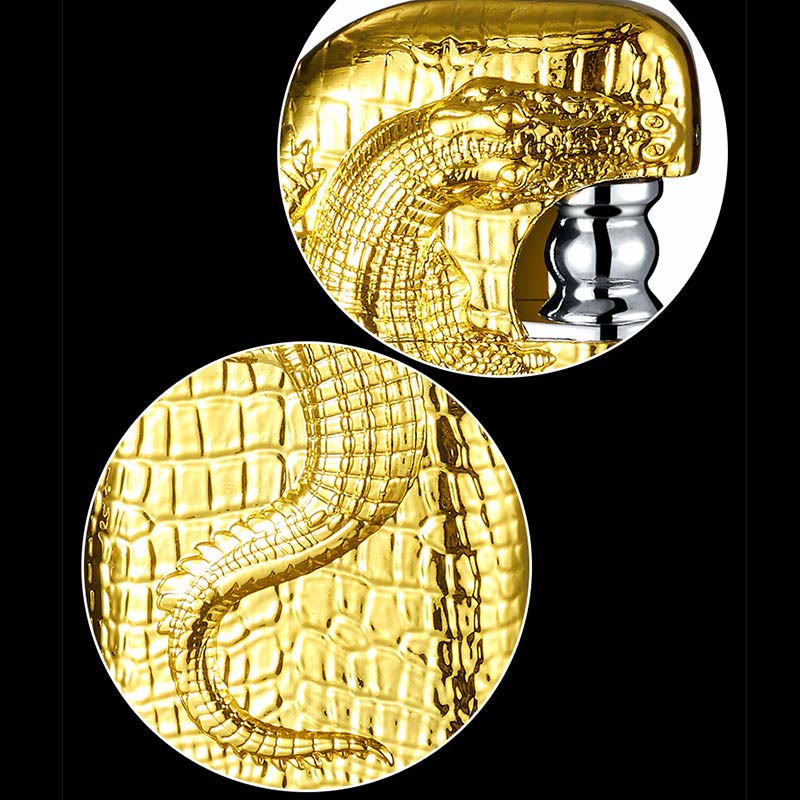 Briquet butane rechargeable à double flamme en relief motif crocodile sauvage