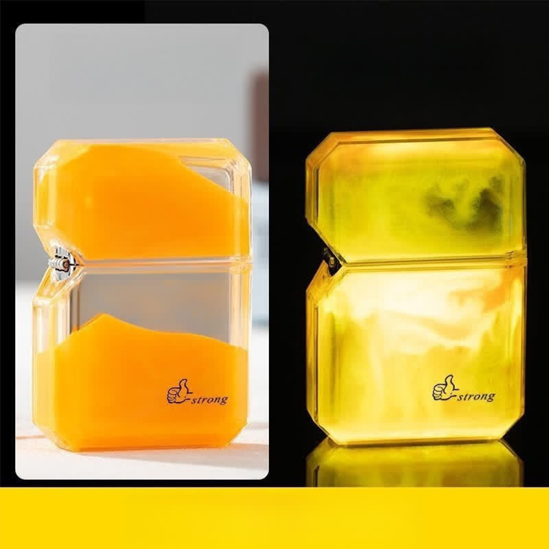 Briquet au butane rechargeable Quicksand de couleur fluorescente cool