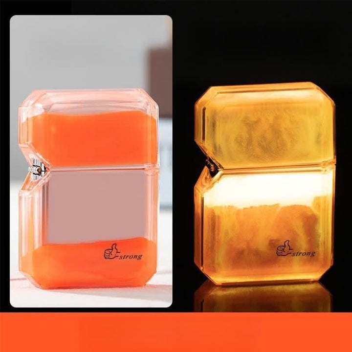 Briquet au butane rechargeable Quicksand de couleur fluorescente cool
