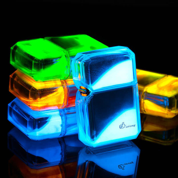 Briquet au butane rechargeable Quicksand de couleur fluorescente cool