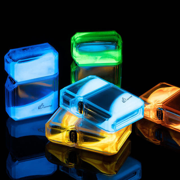 Briquet au butane rechargeable Quicksand de couleur fluorescente cool
