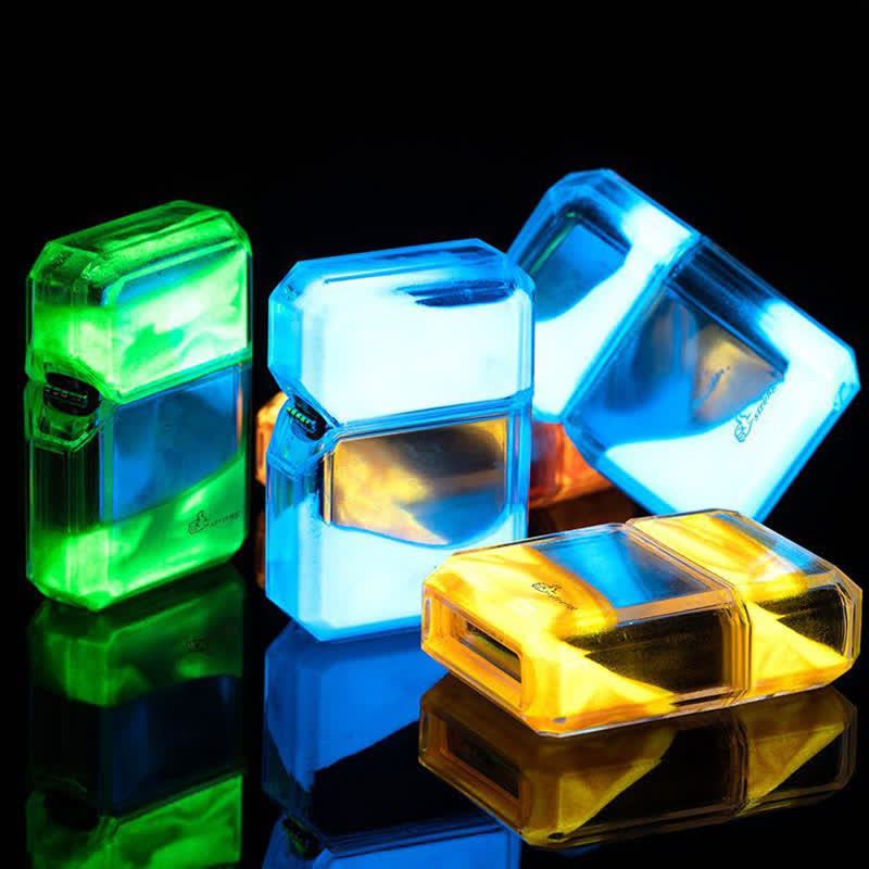 Briquet au butane rechargeable Quicksand de couleur fluorescente cool