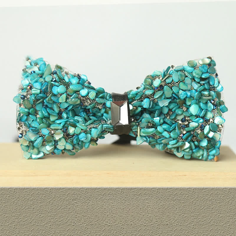 Nœud papillon multicolore pour homme avec pierres et cristaux