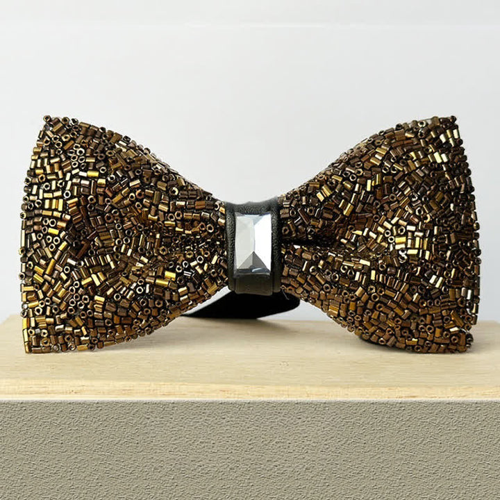 Nœud papillon multicolore pour homme avec pierres et cristaux