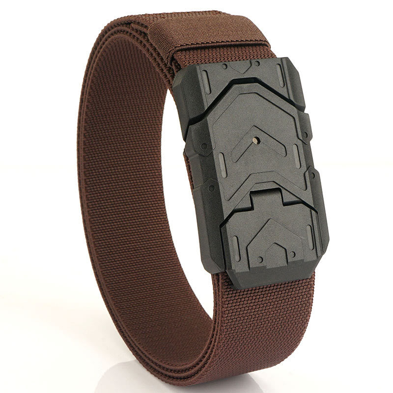 Ceinture en nylon extensible à boucle magnétique à dégagement rapide pour homme