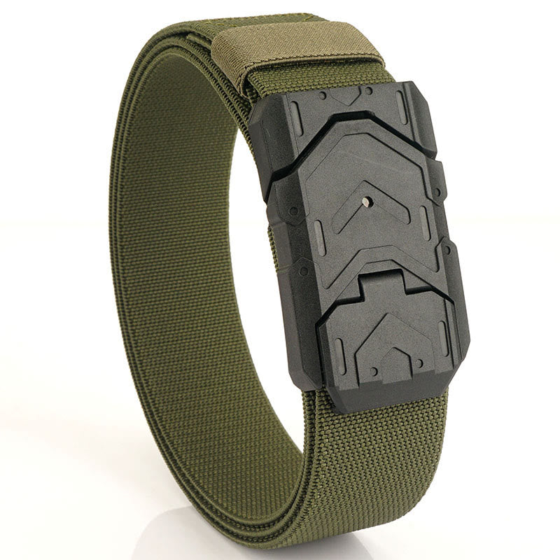 Ceinture en nylon extensible à boucle magnétique à dégagement rapide pour homme