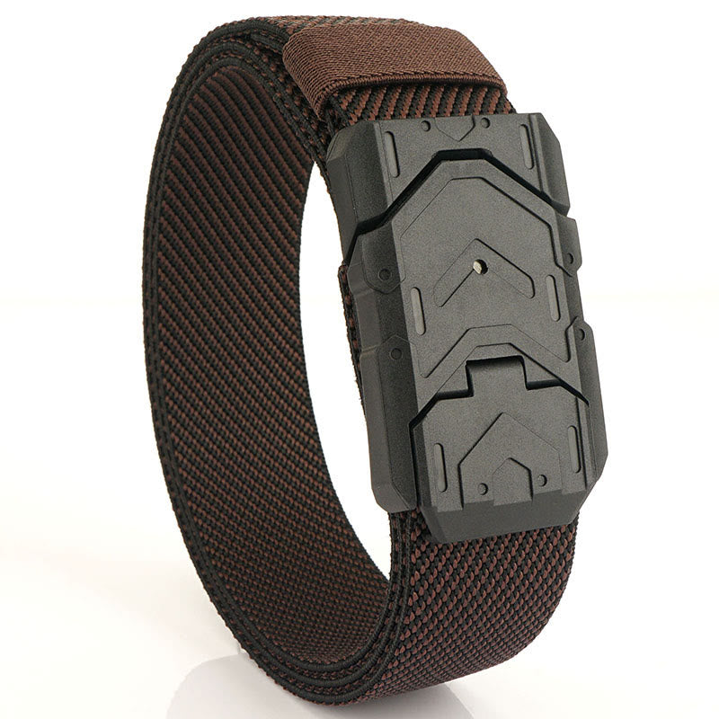 Ceinture en nylon extensible à boucle magnétique à dégagement rapide pour homme