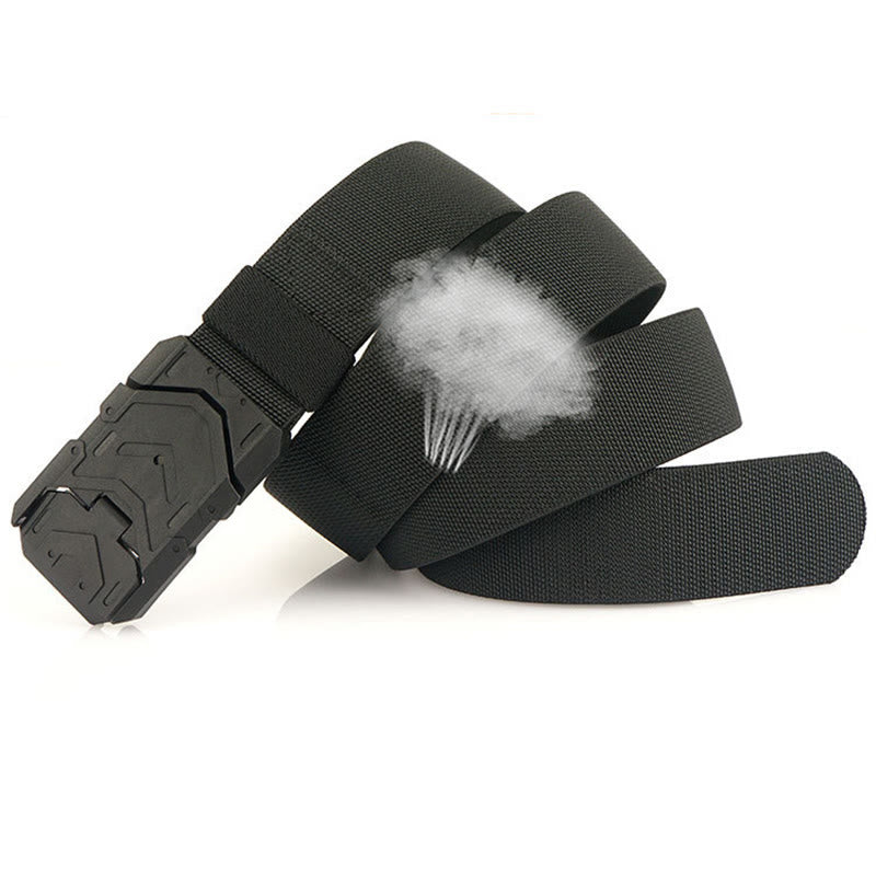 Ceinture en nylon extensible à boucle magnétique à dégagement rapide pour homme