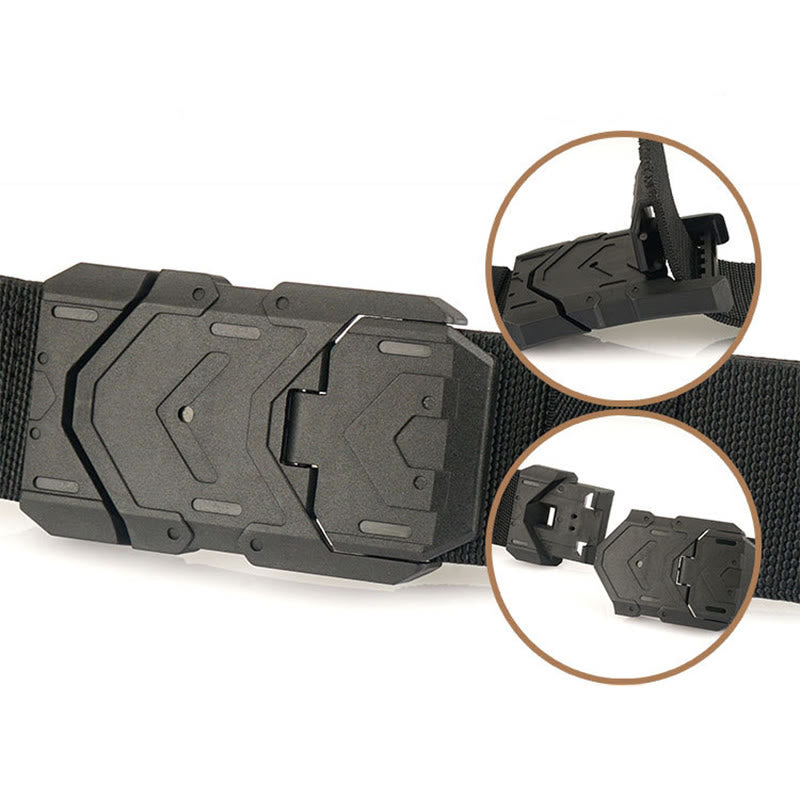 Ceinture en nylon extensible à boucle magnétique à dégagement rapide pour homme