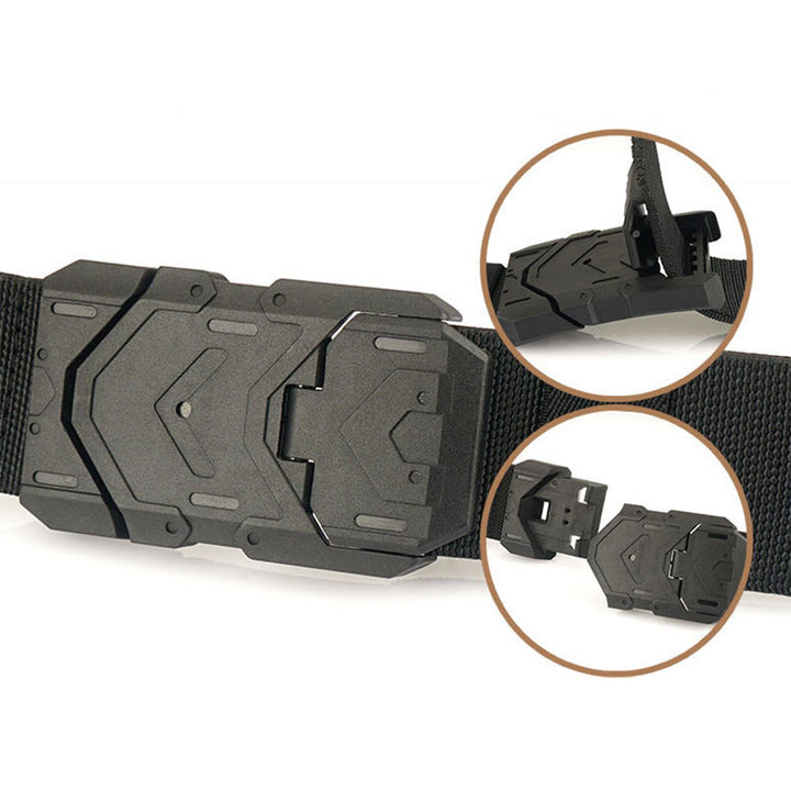 Ceinture en nylon extensible à boucle magnétique à dégagement rapide pour homme