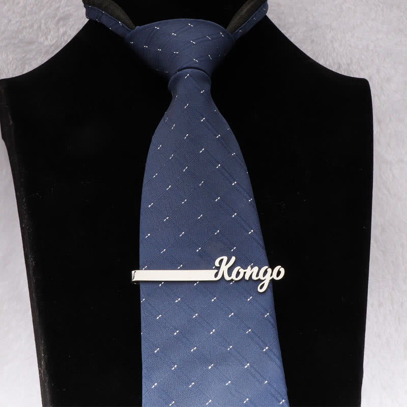 Pince à cravate de mariage personnalisée avec votre nom pour costume - image 4