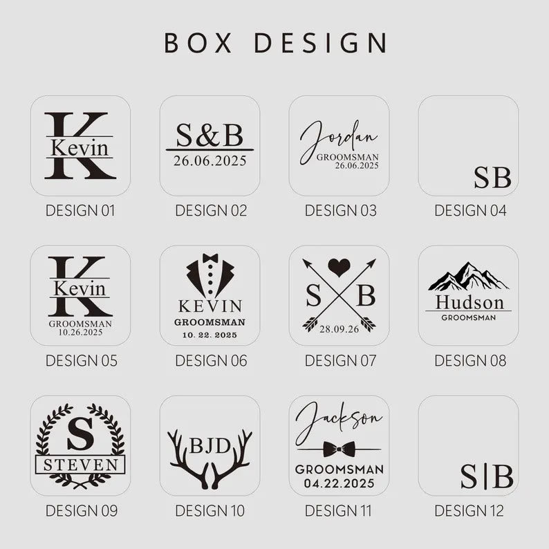 Boutons de manchette de mariage personnalisés avec texte pour hommes - image 12