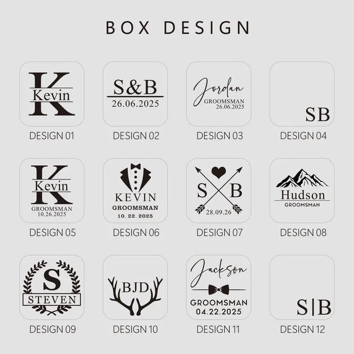 Boutons de manchette de mariage personnalisés avec texte pour hommes - image 12