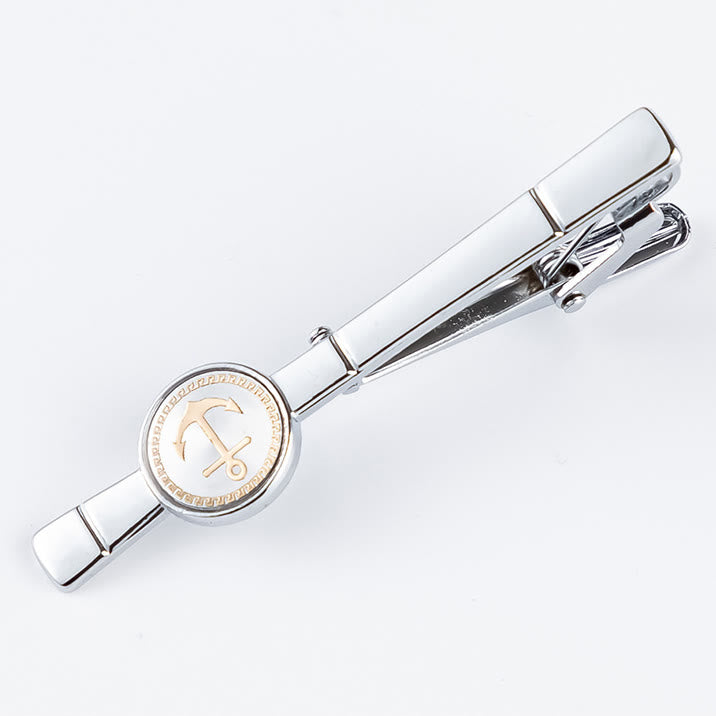 Ensemble de boutons de manchette et barre de cravate en forme d'ancre pour costume de mariage