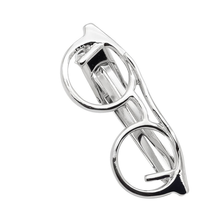 Pince à cravate pour lunettes dorées et argentées, idéale pour un costume quotidien