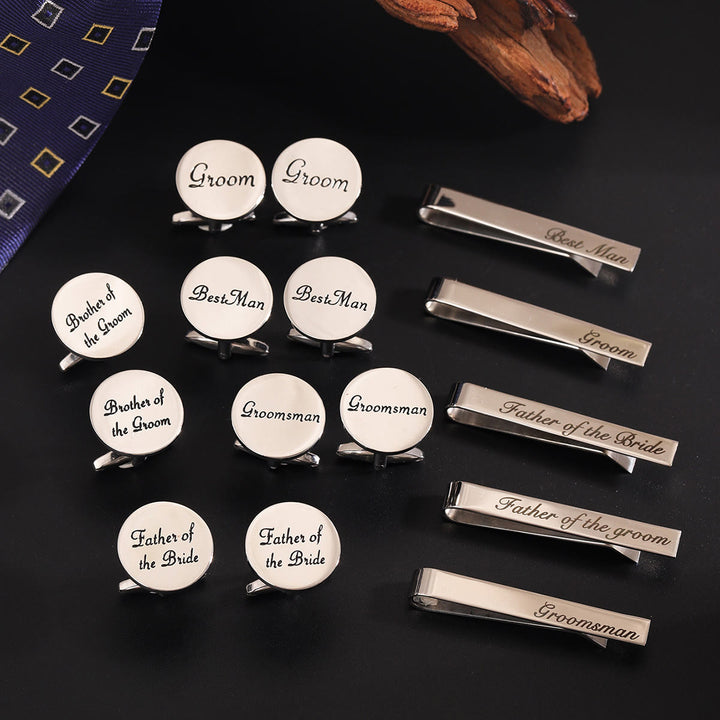 Ensemble de 3 pinces à cravate pour costume de mariage