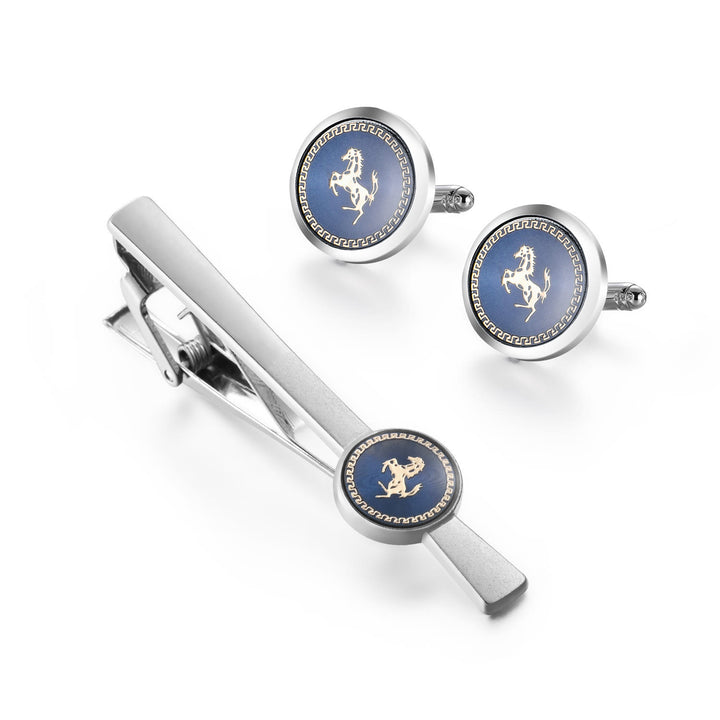 Ensemble de boutons de manchette de cravate cheval au galop pour costume de mariage