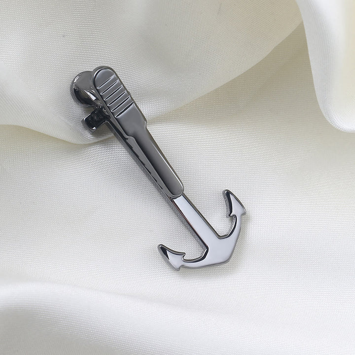 Pince à cravate ancre gris foncé pour homme