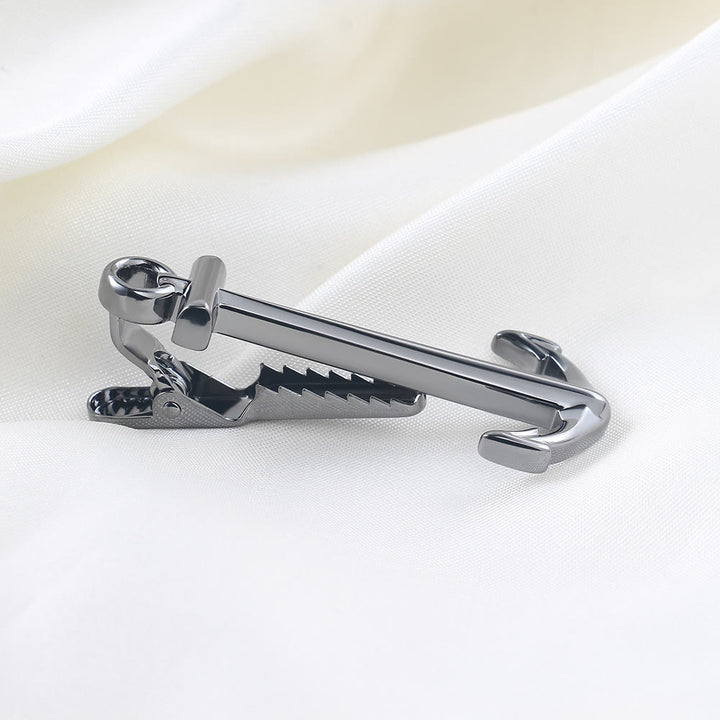 Pince à cravate ancre gris foncé pour homme