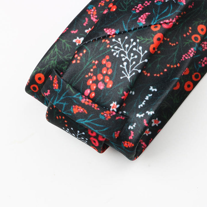 Cravate à motif floral pour homme, motif baies forestières