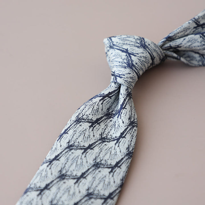 Cravate à motif floral pour homme, branches de forêt