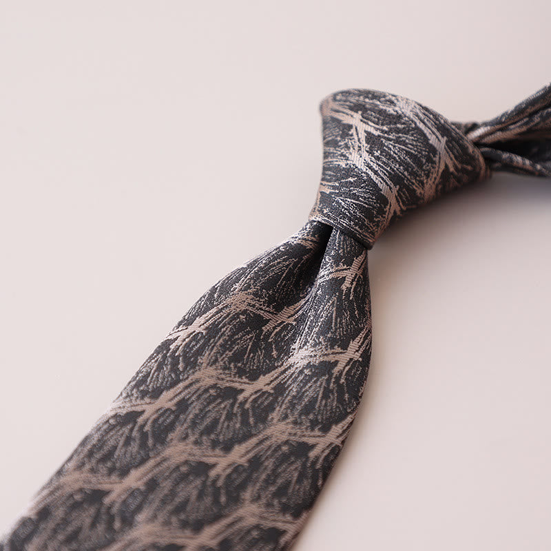 Cravate à motif floral pour homme, branches de forêt