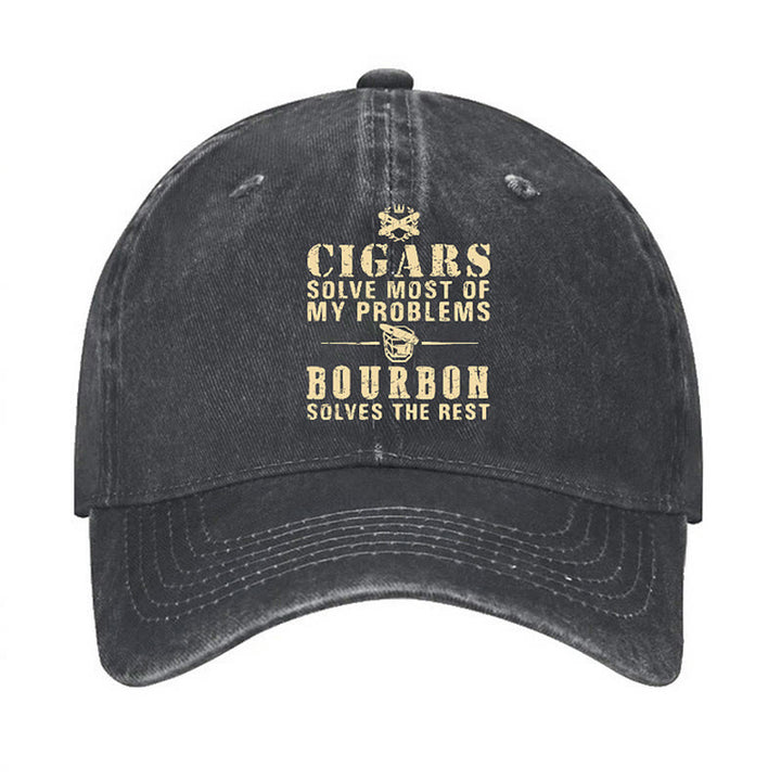Casquette de baseball ajustable Bourbon Solve The Rest Problems