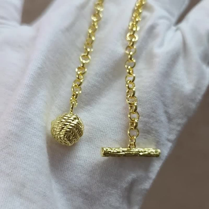 Broche de col à noeud marin pour homme avec chaîne suspendue