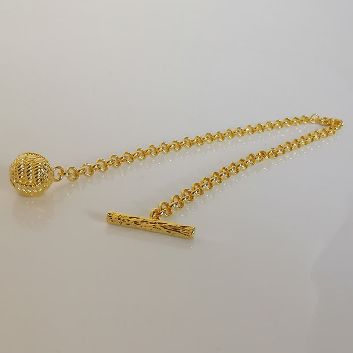 Broche de col à noeud marin pour homme avec chaîne suspendue