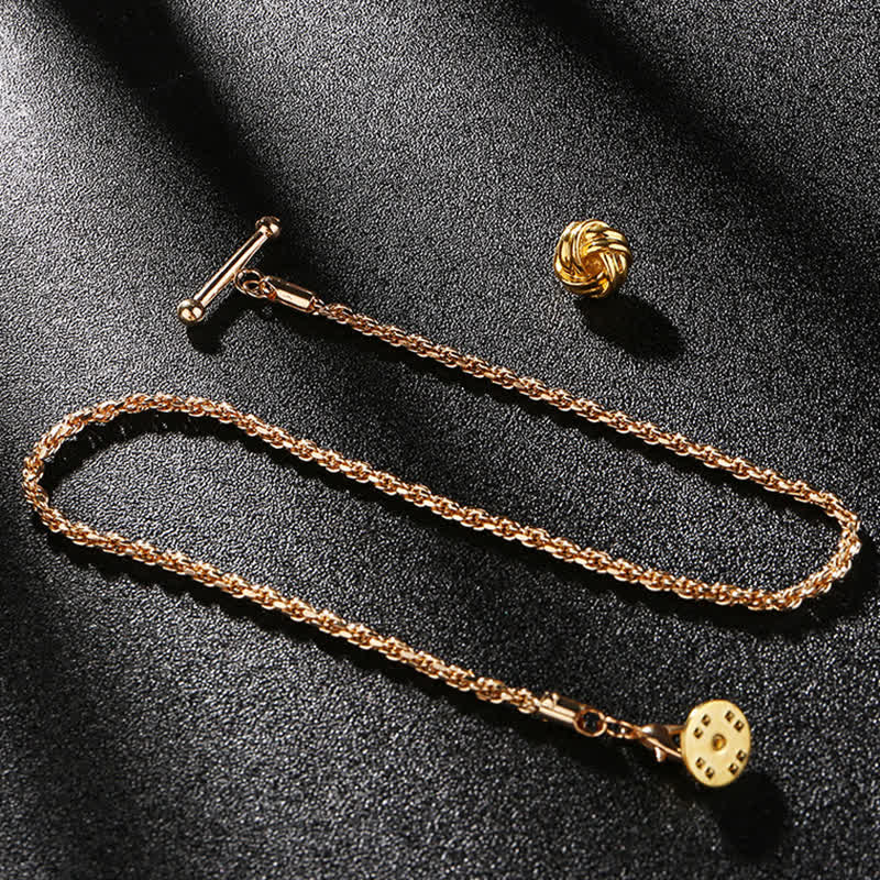 Broche de costume à chaîne pour fumer et chemise pour homme avec chaîne suspendue