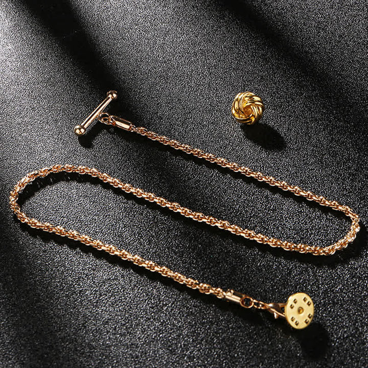 Broche de costume à chaîne pour fumer et chemise pour homme avec chaîne suspendue