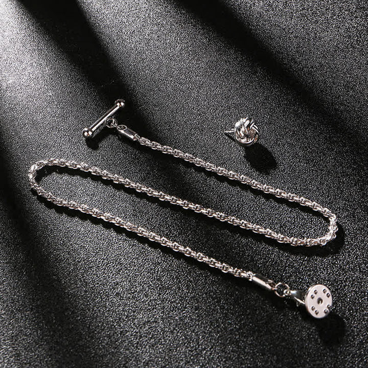 Broche de costume à chaîne pour fumer et chemise pour homme avec chaîne suspendue