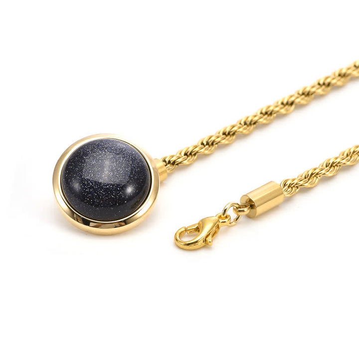 Broche de costume classique pour homme en pierre précieuse naturelle avec chaîne suspendue