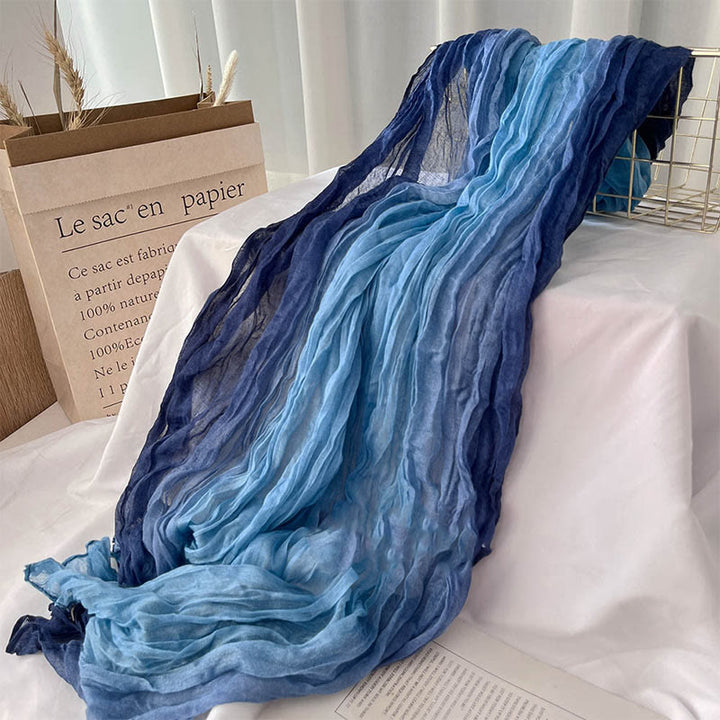 Écharpe fine à dégradé de couleur unie pour femme - image 1