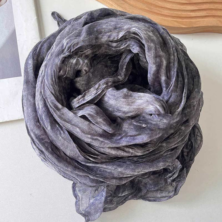 Écharpe fine rétro tie-dye pour femme