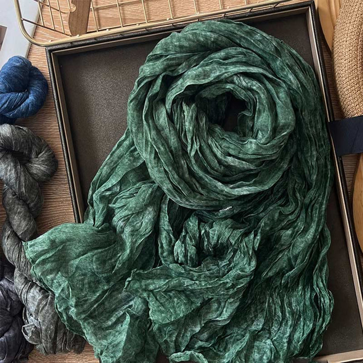 Écharpe fine rétro tie-dye pour femme