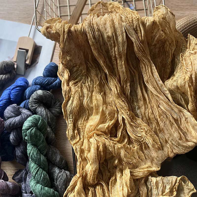 Écharpe fine rétro tie-dye pour femme