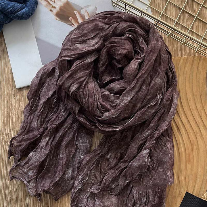 Écharpe fine rétro tie-dye pour femme