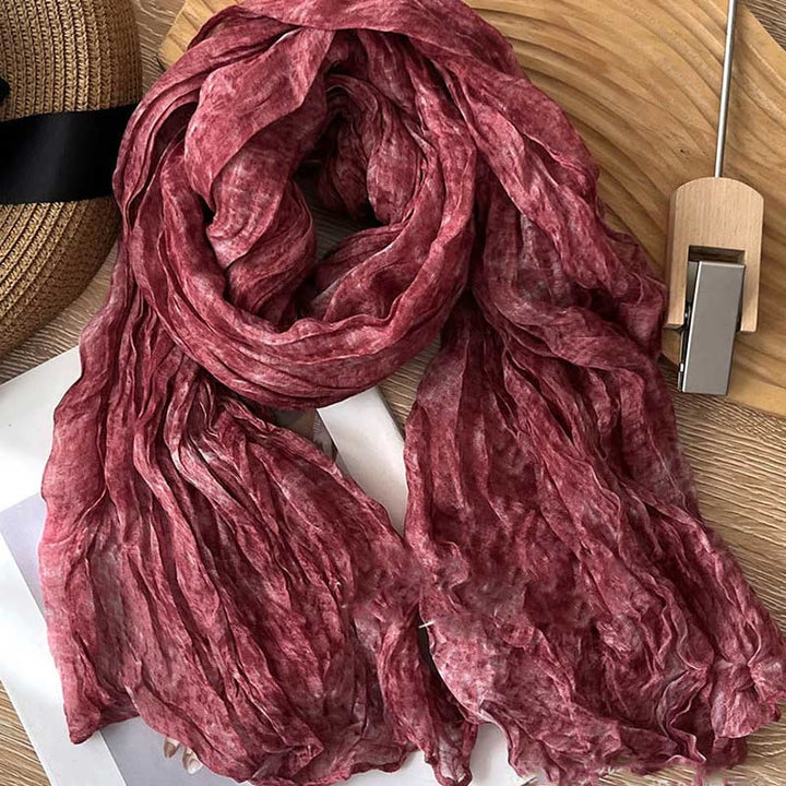 Écharpe fine rétro tie-dye pour femme