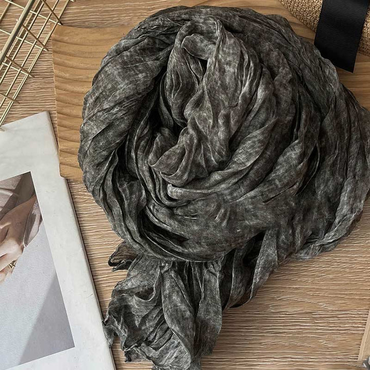 Écharpe fine rétro tie-dye pour femme