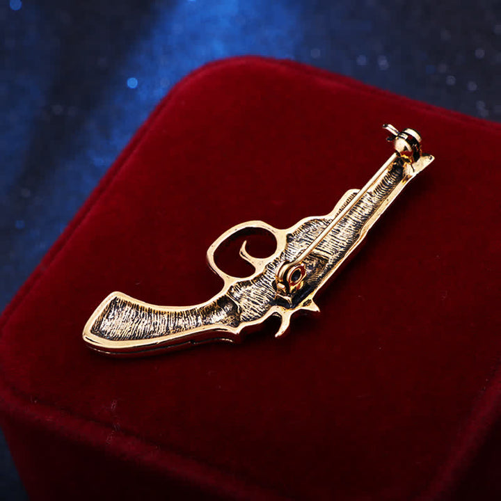 Mini broche vintage en forme de pistolet dominateur pour homme
