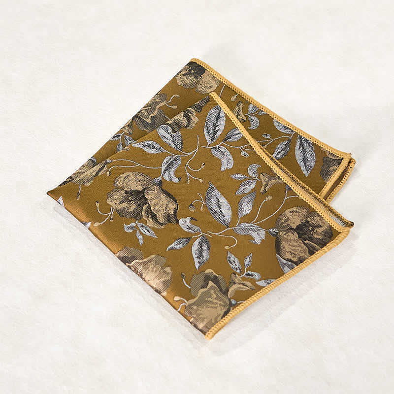 Pochette de costume élégante pour homme, motif floral imprimé