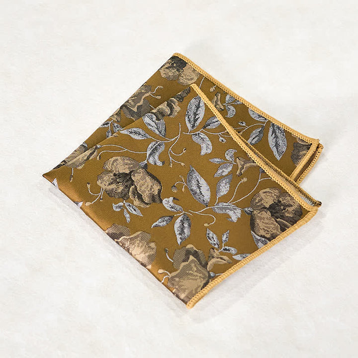 Pochette de costume élégante pour homme, motif floral imprimé