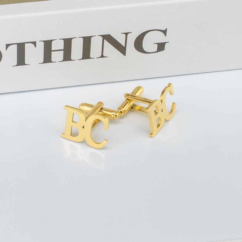 1 paire de couvre-boutons de costume personnalisés avec lettres