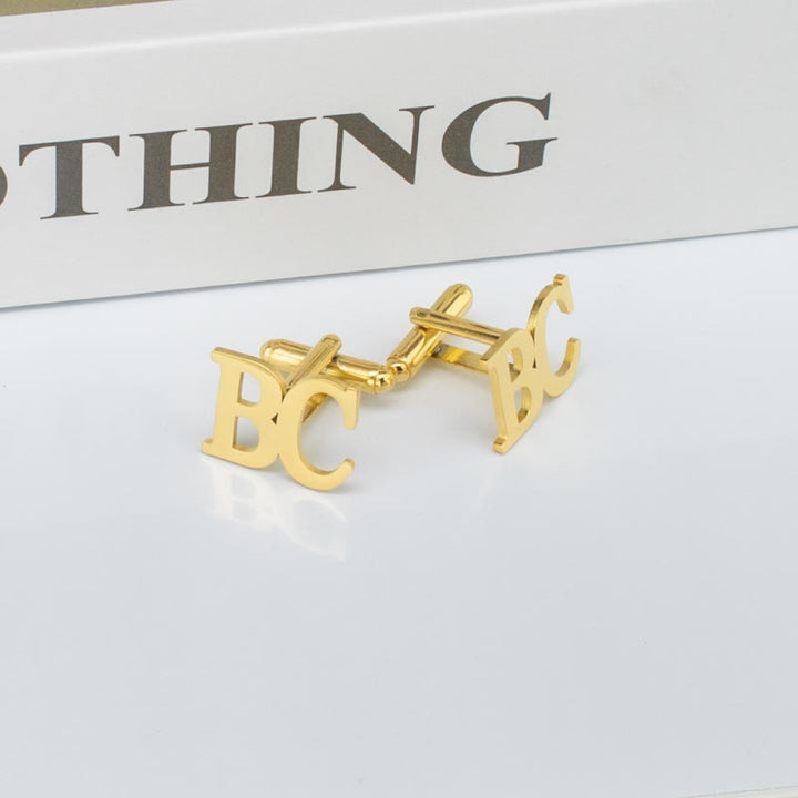 1 paire de couvre-boutons de costume personnalisés avec lettres