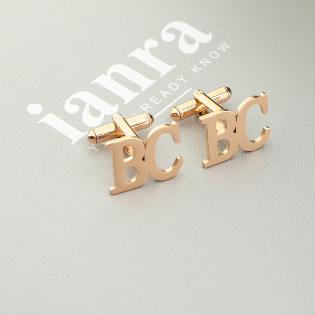 1 paire de couvre-boutons de costume personnalisés avec lettres