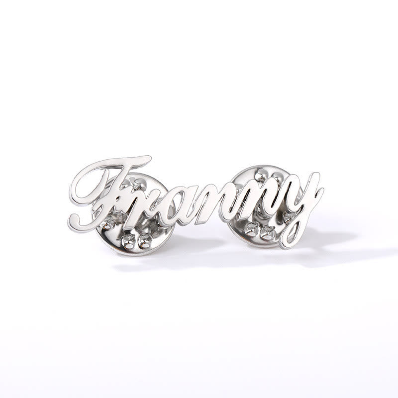 Broche personnalisée avec votre nom, accessoires de costume en acier inoxydable