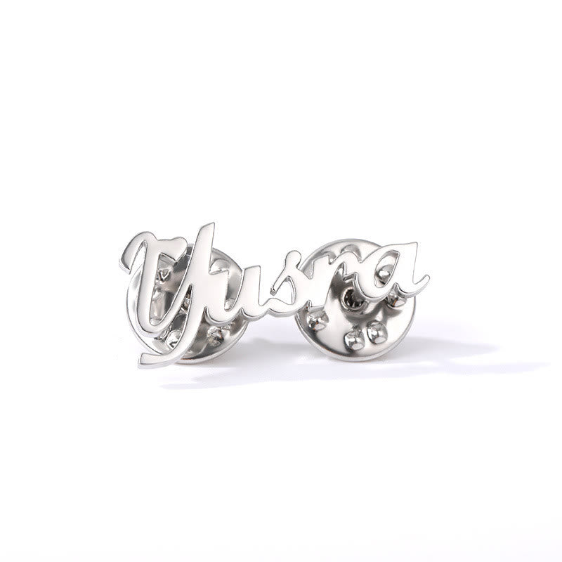 Broche personnalisée avec votre nom, accessoires de costume en acier inoxydable