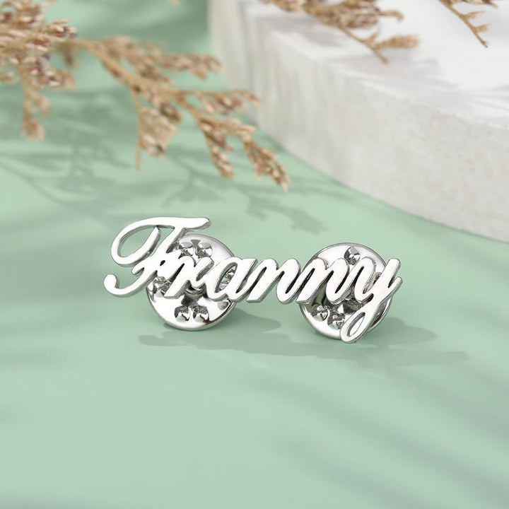 Broche personnalisée avec votre nom, accessoires de costume en acier inoxydable